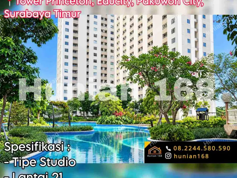 Jual Apartemen Kosongan Studio Tower Princeton Educity Pakuwon City Mall Surabaya Timur East Coast Harvard Stanford  Standford Vista Amor Bella East Coast Residence