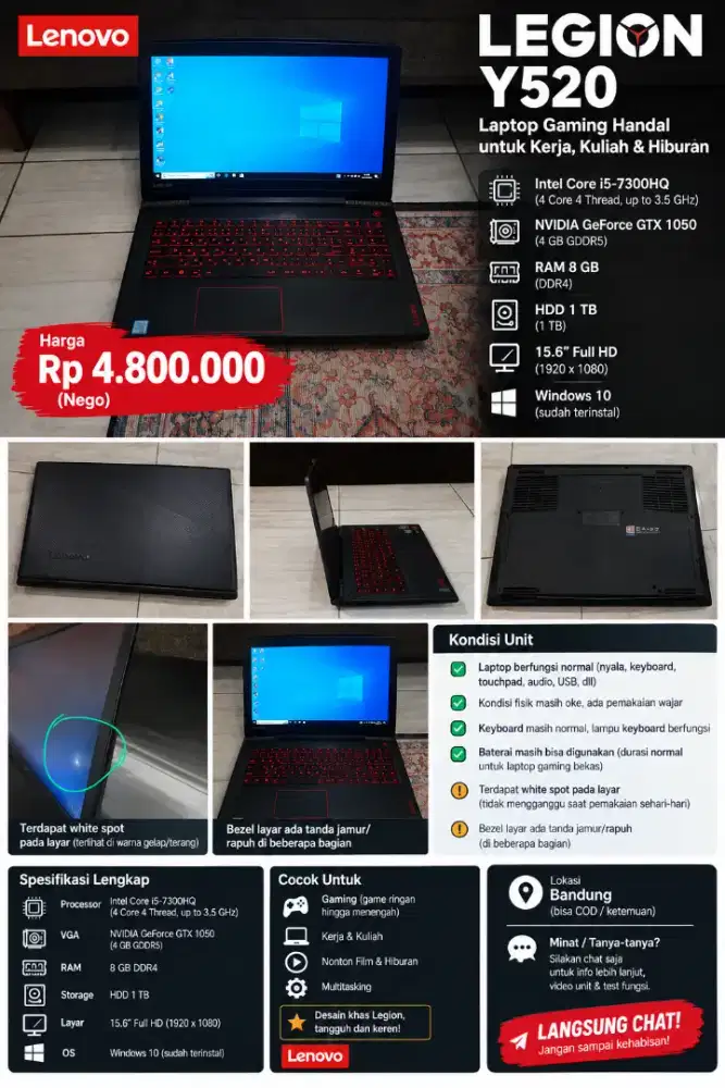 Laptop Legion Y520 i5
