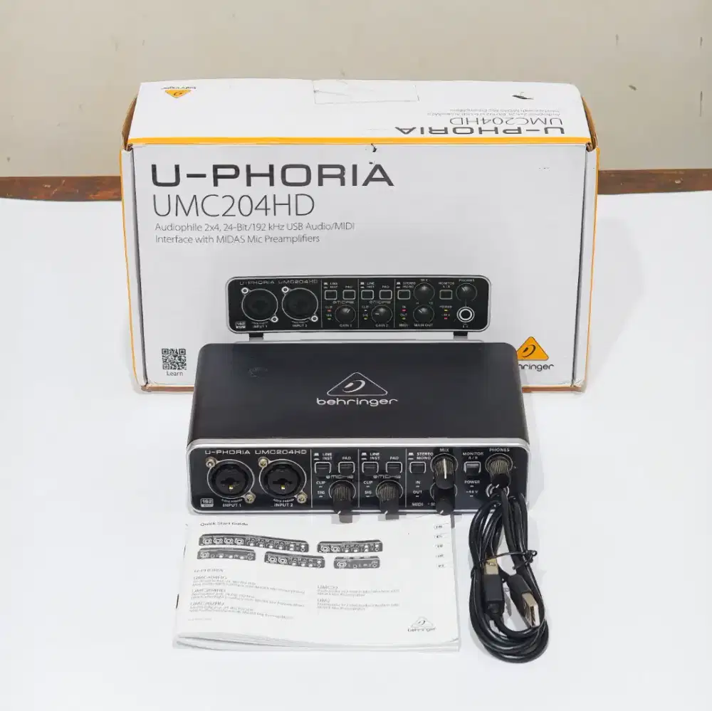 Audio Interface Behringer UMC204HD UMC 204HD UMC204 HD Soundcard