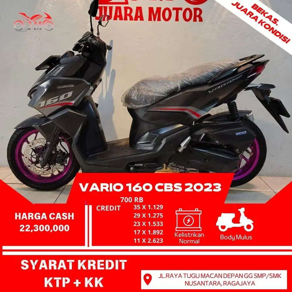 VARIO 160 CBS 2023 CREDIT DP MULAI 700 RB HARGA CASH TERMURAH