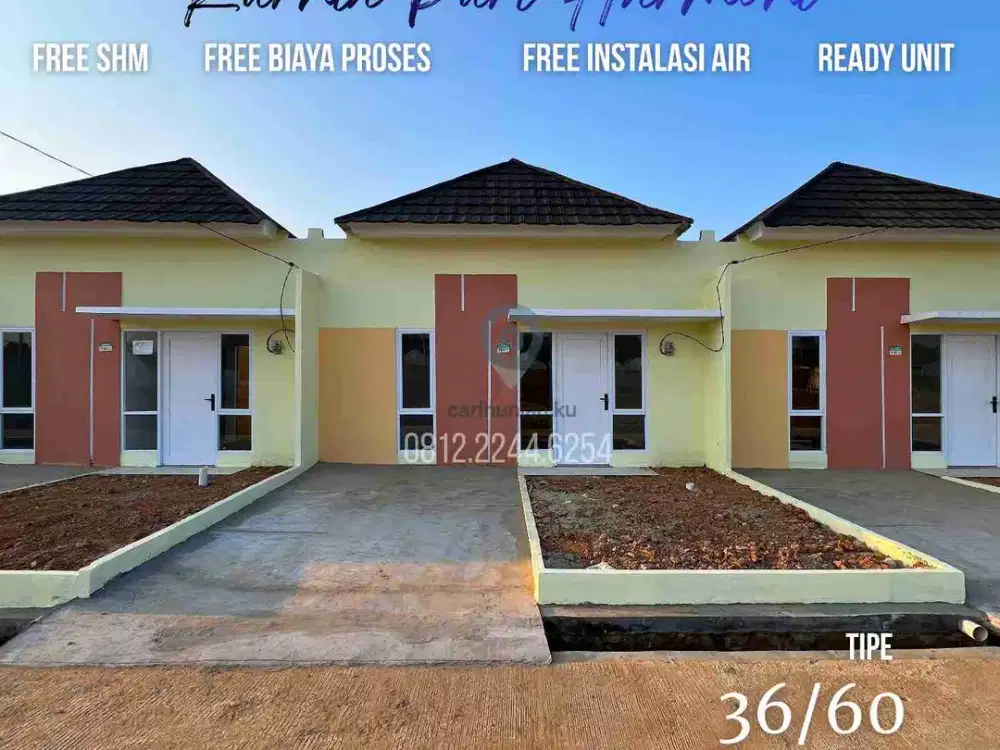 Rumah Subsidi 30/60 Siap Huni SHM cicilan Flat Subsidi di karawang