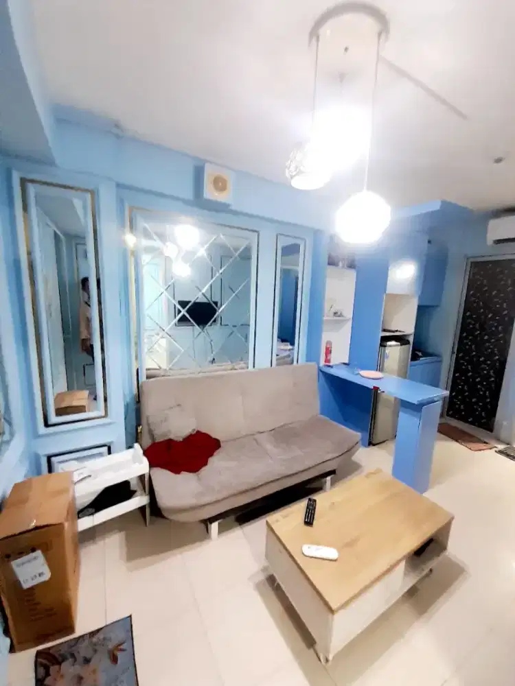 DISEWAKAN UNIT DIATAS MALL APT BASSURA 2 KAMAR FULLY FURNISHED