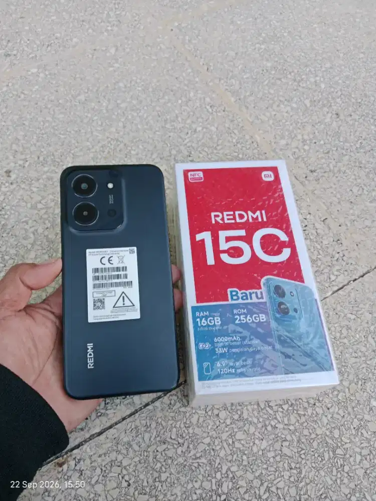 Xiaomi Redmi 15c ram 8/256gb lengkap mulus no minus