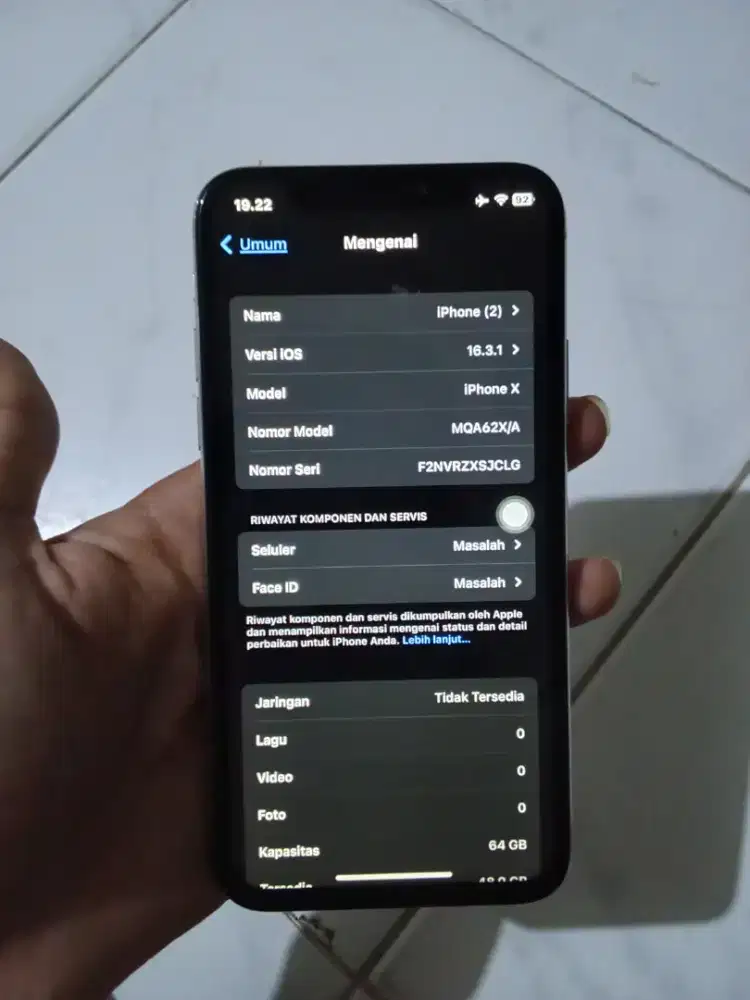 iphone x 64gb..