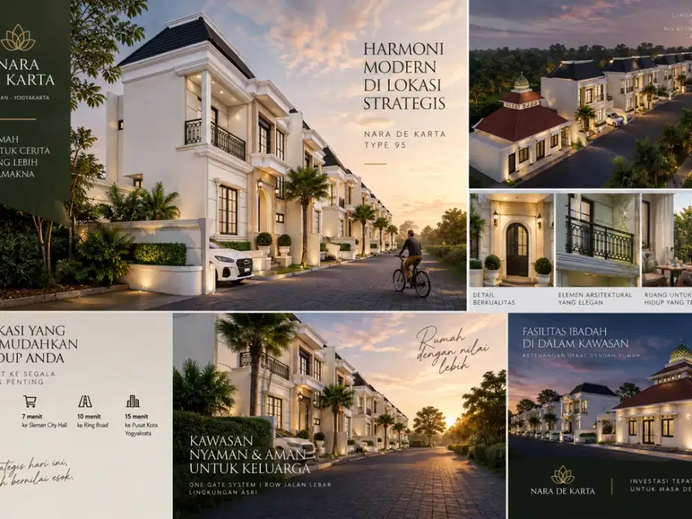 Rumah Dekat Tugu Jogja 2 Lantai American Style Jl Godean SHM