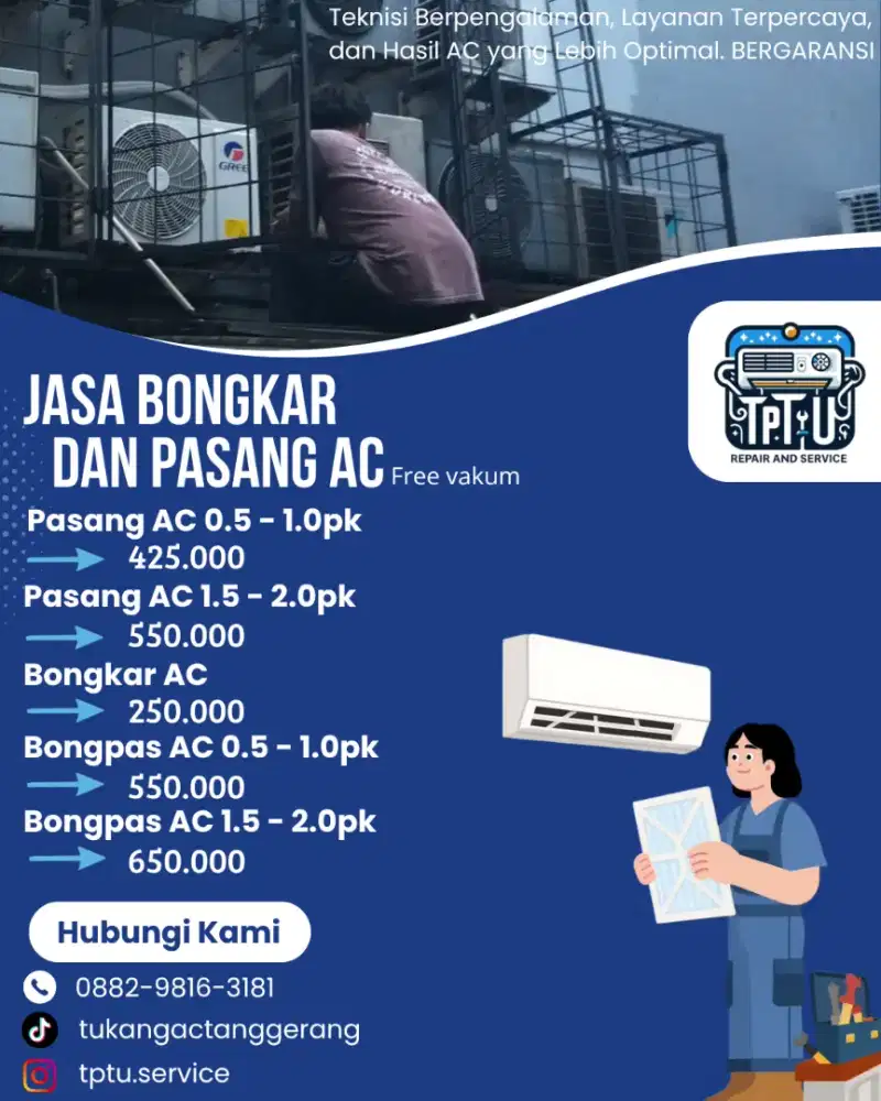 Jasa service AC Karawaci dan sekitarnya