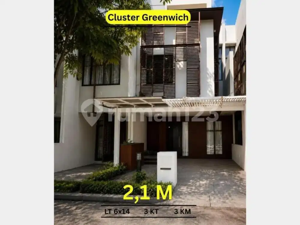 Dijual Rumah Siap Huni di Cluster Whelford Greenwich BSD City
