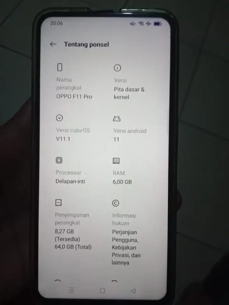 OPPO F11 PRO RAM 6/64 KEL CASH SAN AJ HARGA 700 NET KAMERA D/B BENING
