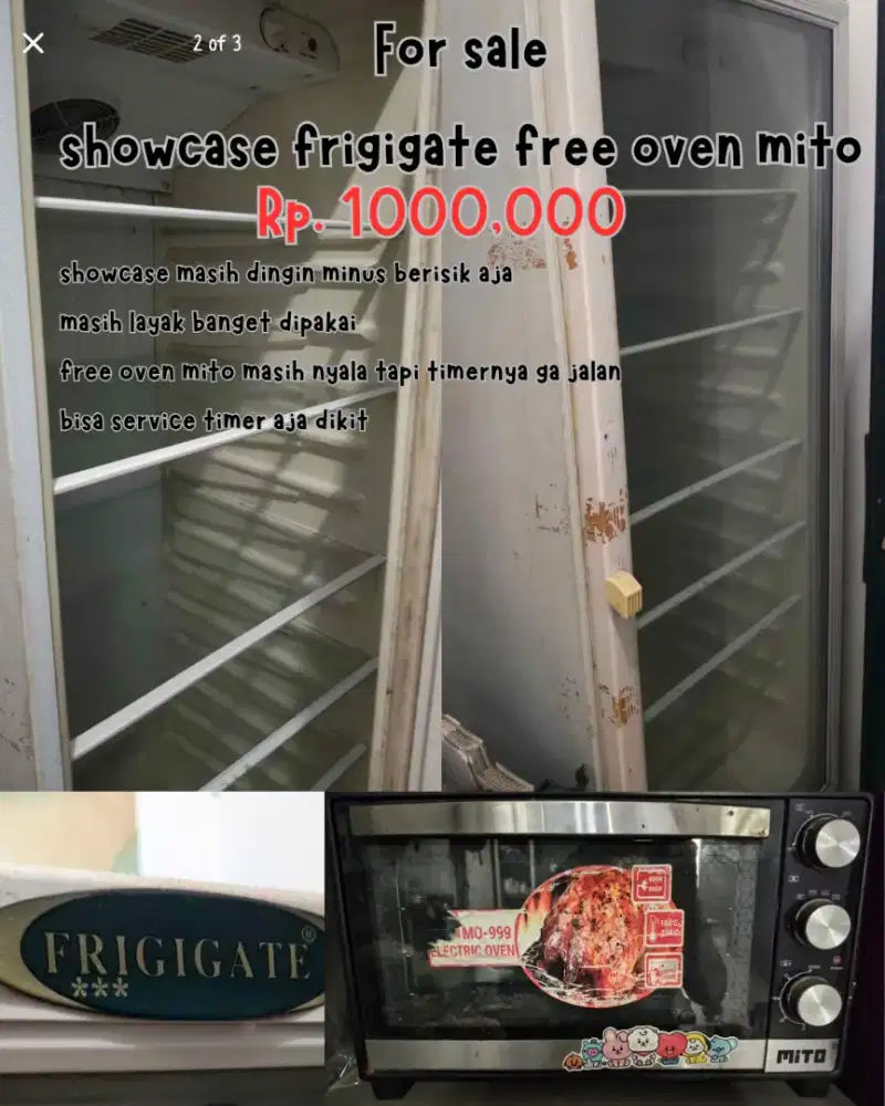 Beli showcase free oven mito