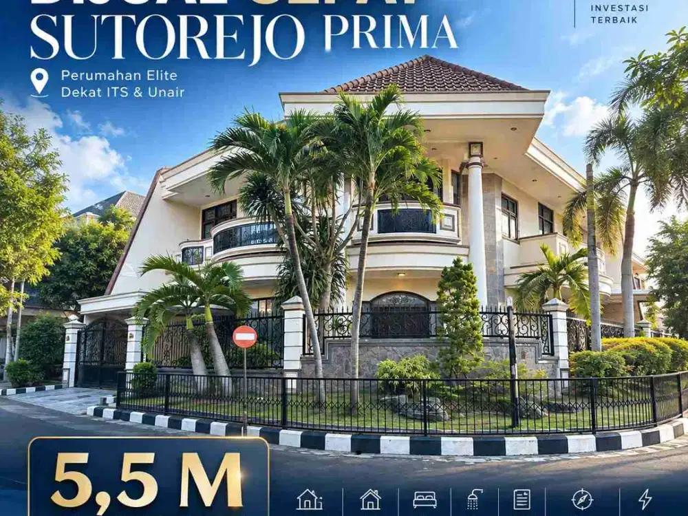 Dijual Cepat Rumah Hook Siap Huni 2lt di Perumahan Elite Sutorejo Prima dekat ITS & Unair Pakuwon City