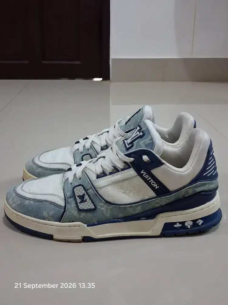 L@u!s Vu!tton Trainer Monogram Denim Blue White
Size 44