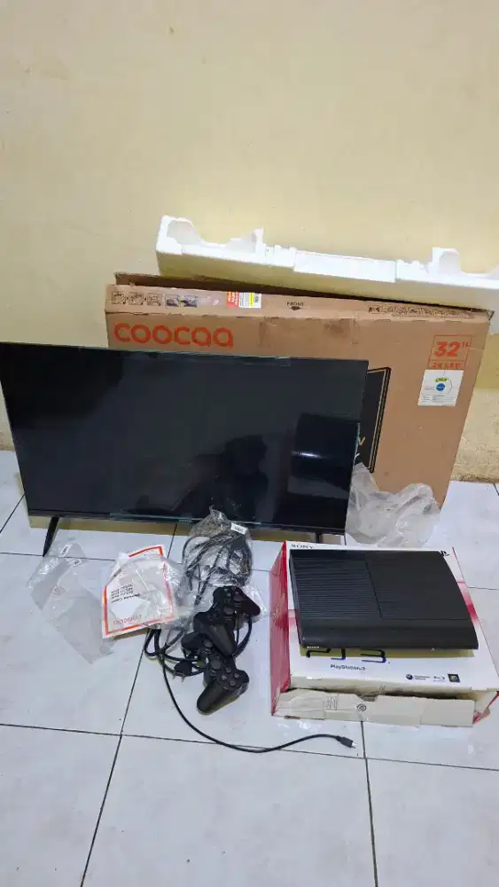 Ps3 sama tv 32 in seperti baru