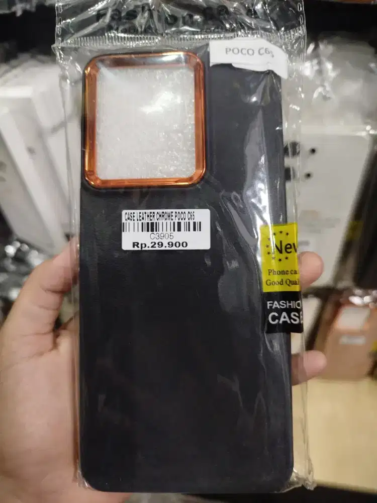 CASE LEATHER CHROME POCO C65