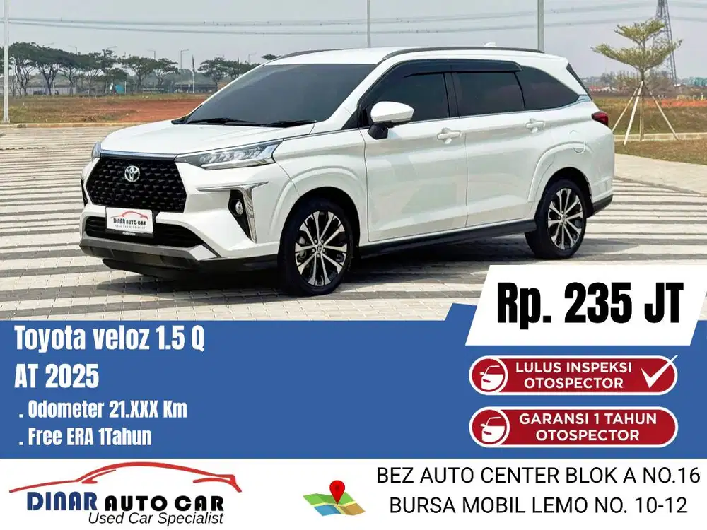 (20Jt) Avanza New Veloz Q 2025 At Matic Putih Warenty On*Dinar AutoCar