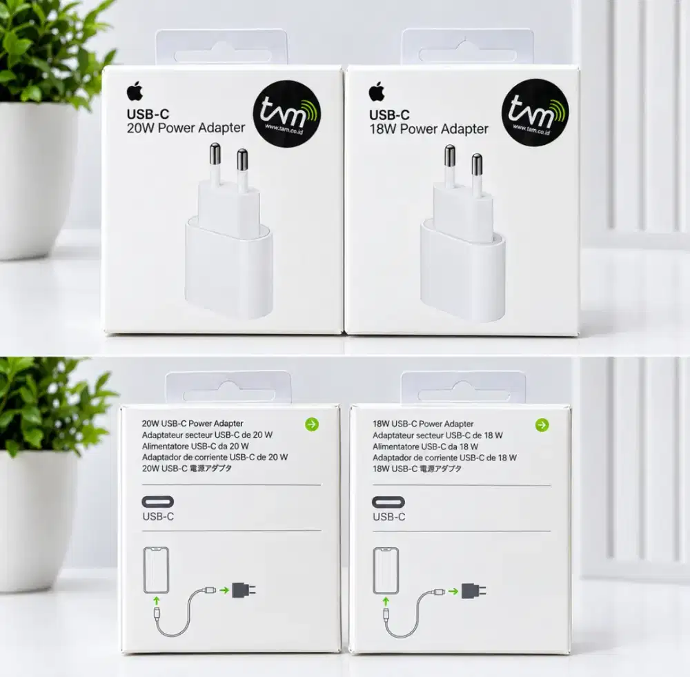 Adapter Charger iPhone 20 Watt USB C Original TAM