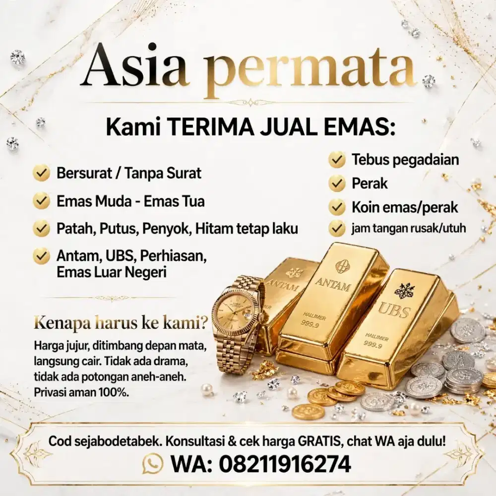Menerima semua jenis emas perak dan berlian bisa cod