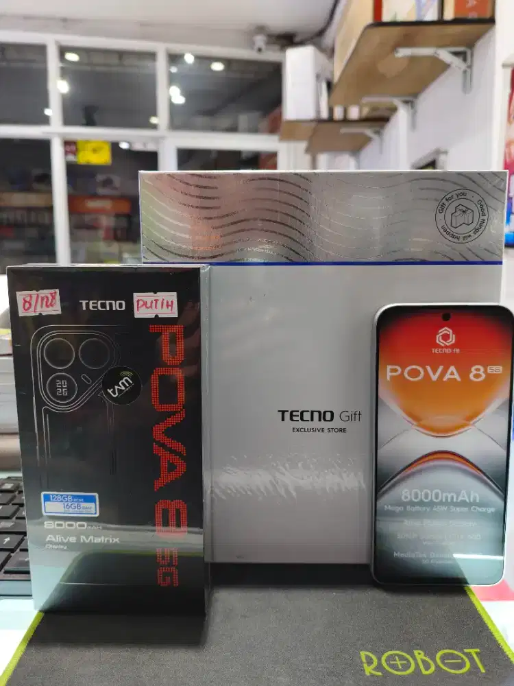 Tecno POVA 8 5G batrei 8000mAh, ram 8gb rom 128gb FREE GIFT