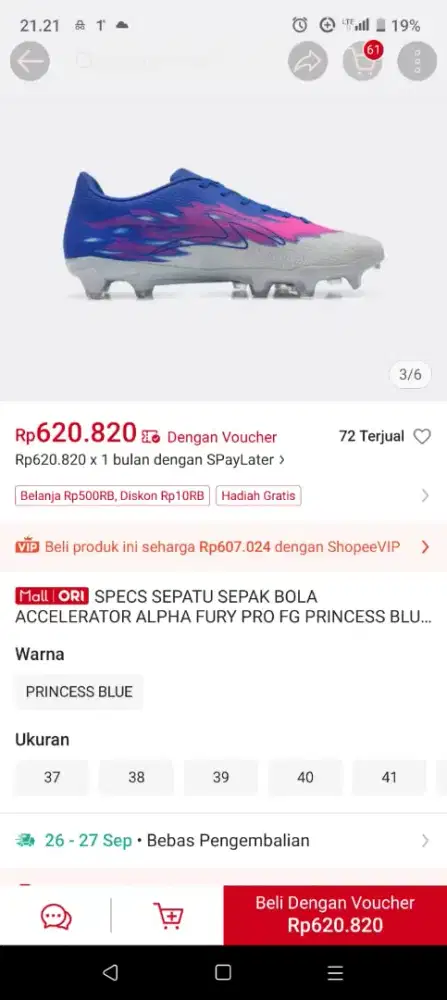 Specs accelerator alpha fury pro fg