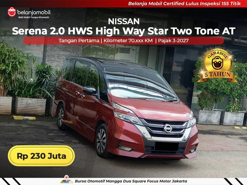 [ GARANSI 5THN ] Nissan Serena 2.0 HWS High Way Star 2021/2022/2023
