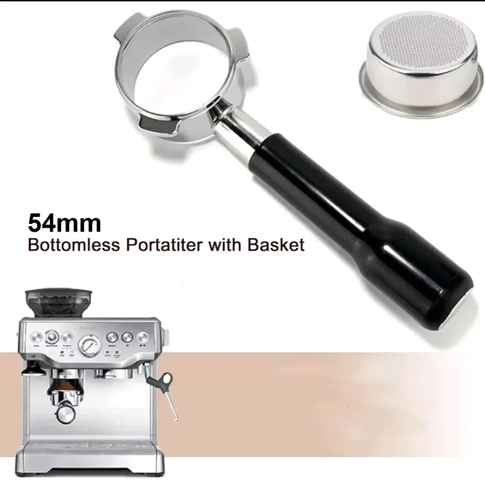 Bottomless naked Portafilter Stainless 54mm