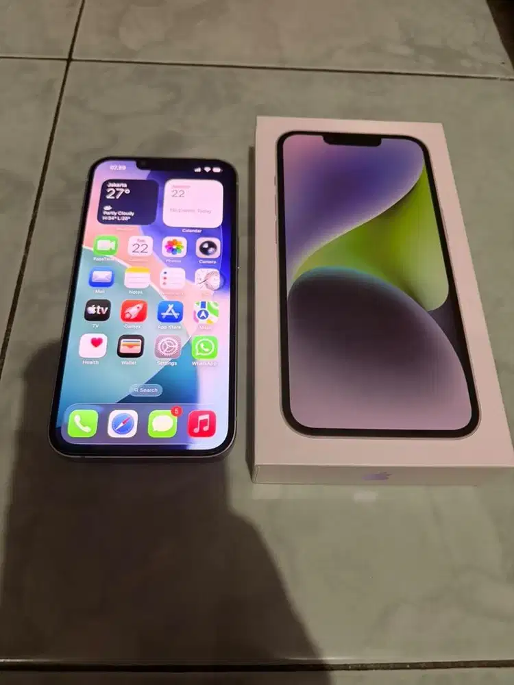 Jual iphone 14 resmi beacukai, 256 gb sinyal aman selamanya