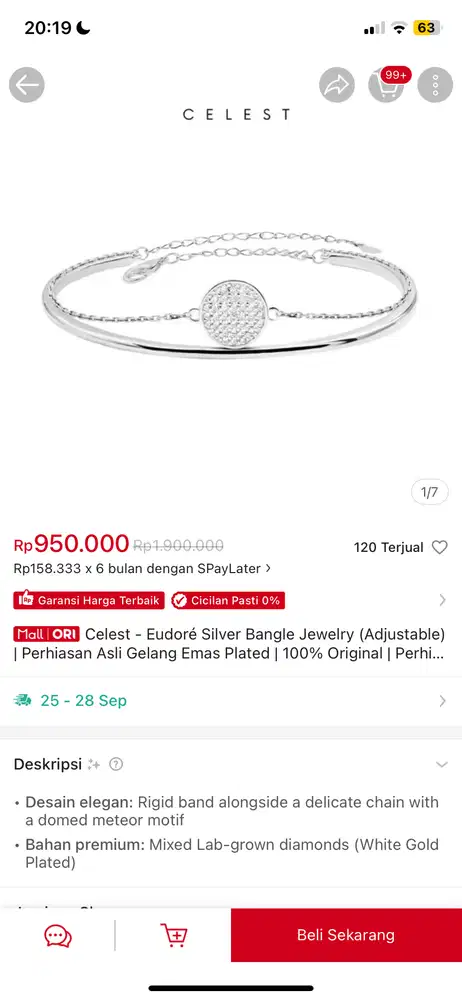 gelas emas plated celest