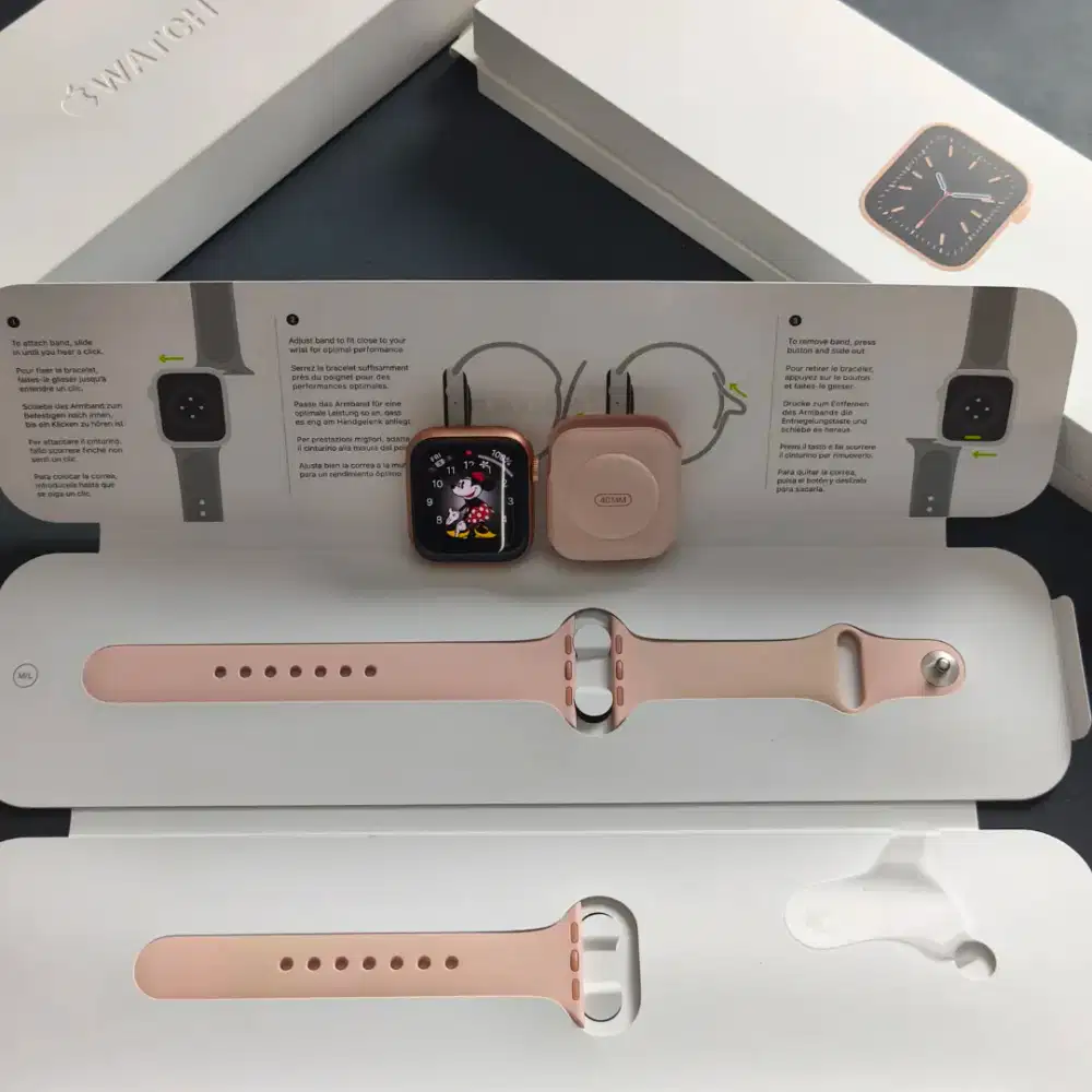 APPLE WATCH SERIES 6 40MM GOLD AL CASE PINK SAND SB EX GARANSI INTER