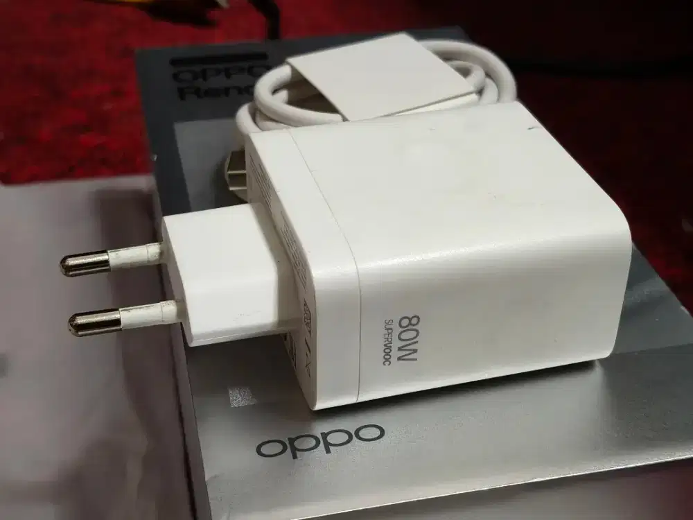 Dusbuk OPPO RENO 16F plus Charger ORI Bawaan Resmi 80 WATT Supervooc