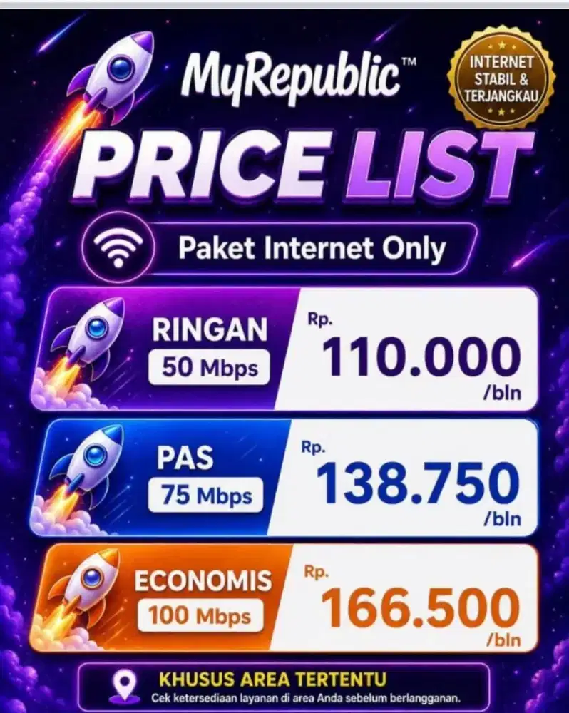Internet wifi myrepublic promo unlimited termurah Jabodetabek murah