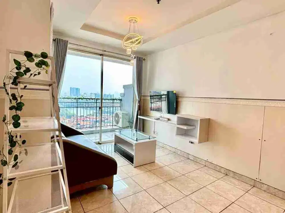 sewakan bulanan 2kmr+1 apartemen french walk moi kelapa gading full furnished