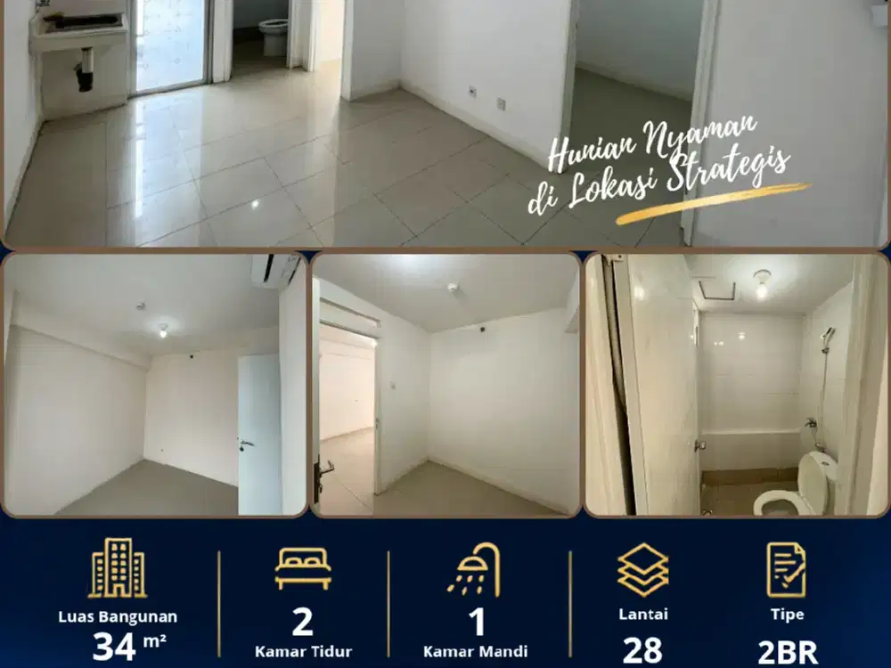 Jual 2BR SHM apartemen Bassura City tower Alamanda 450JT atas mall