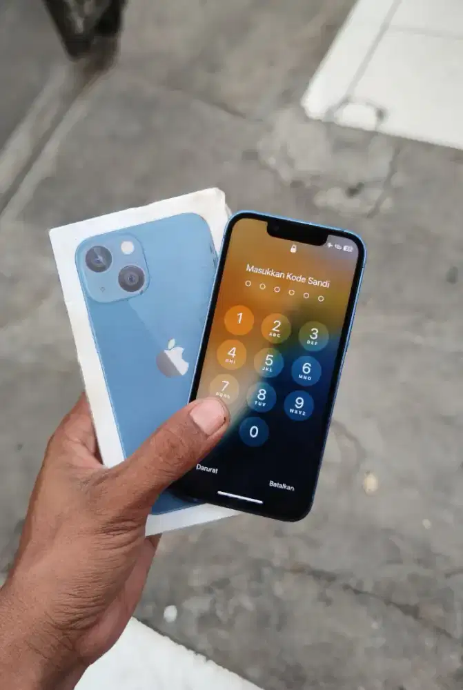 Iphone 13 mini 128gb fulset minus lupa sandi pin