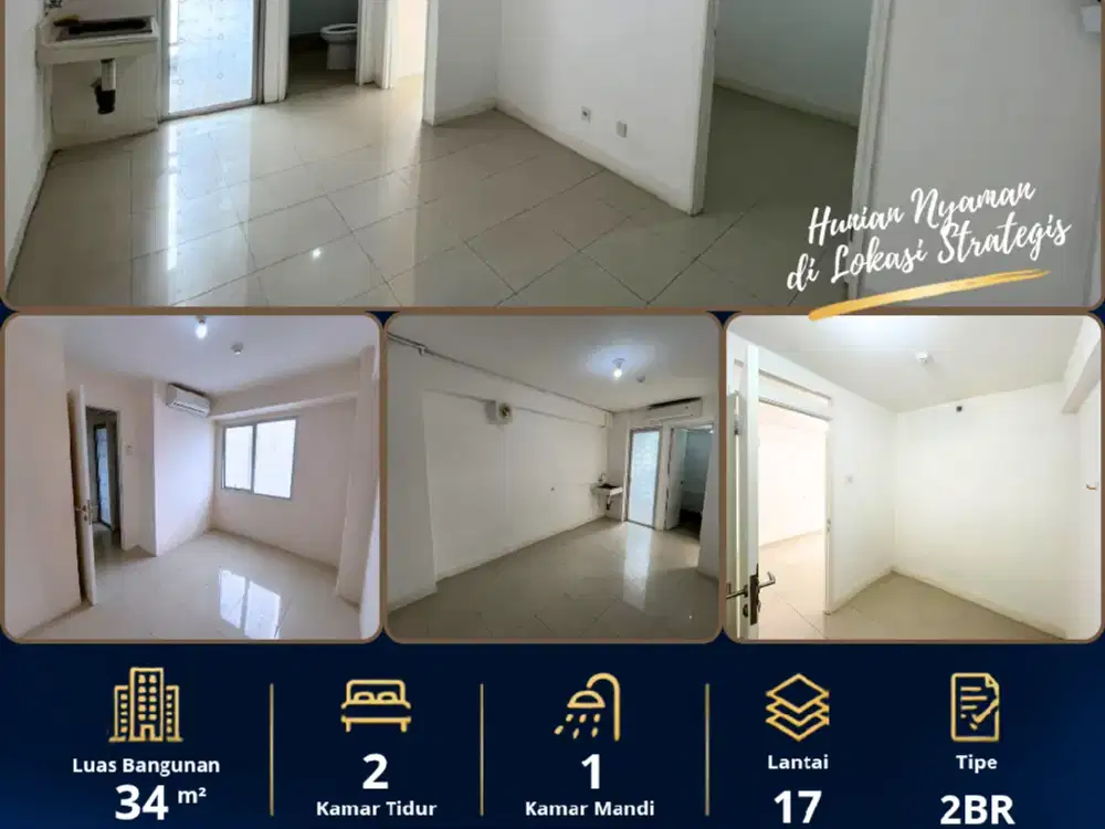 Jual 2BR kosongan atas mall tower Cattleya apartemen Bassura City SHM
