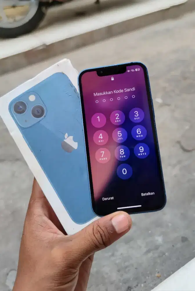 Iphone 13 mini 128gb fulset minus lupa sandi pin