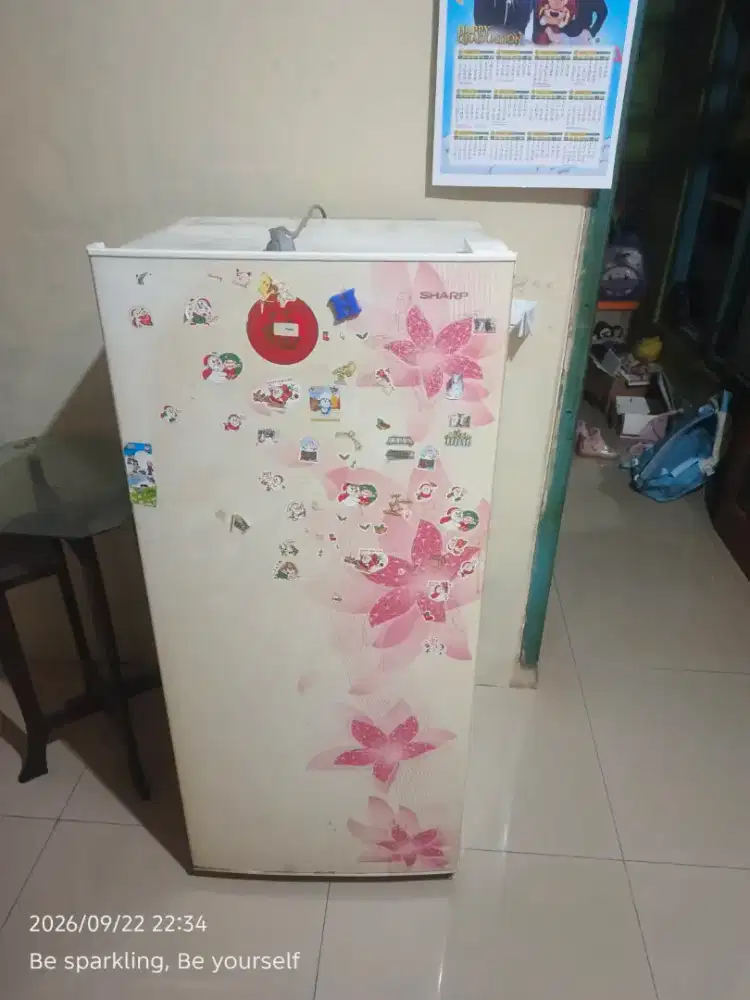 SHARP SJ-N191D-FW 184L 1 Pintu NORMAL - Dingin & Freezer Bagus