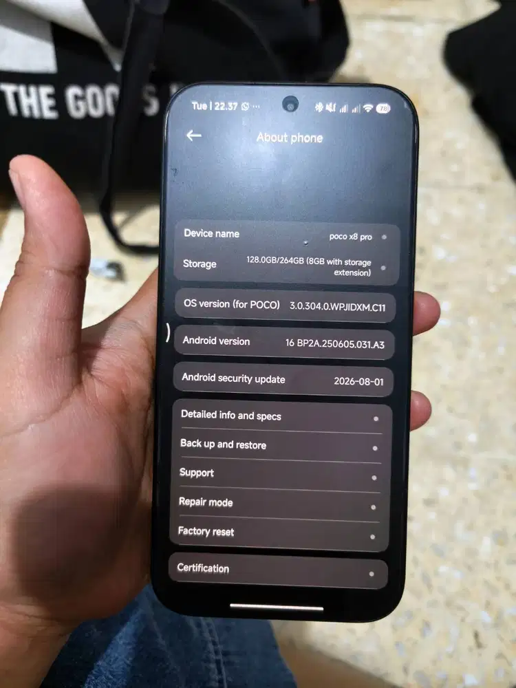 Poco x8 pro 256 Like new