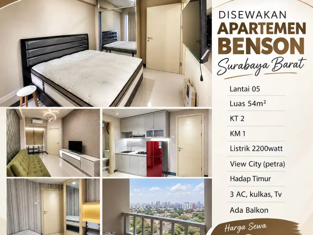 Disewakan Apartemen Benson Surabaya Barat