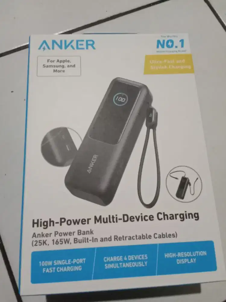 BNIB Anker Laptop Power Bank A1695 Black 25.000mAh Fast Charging USB-C
