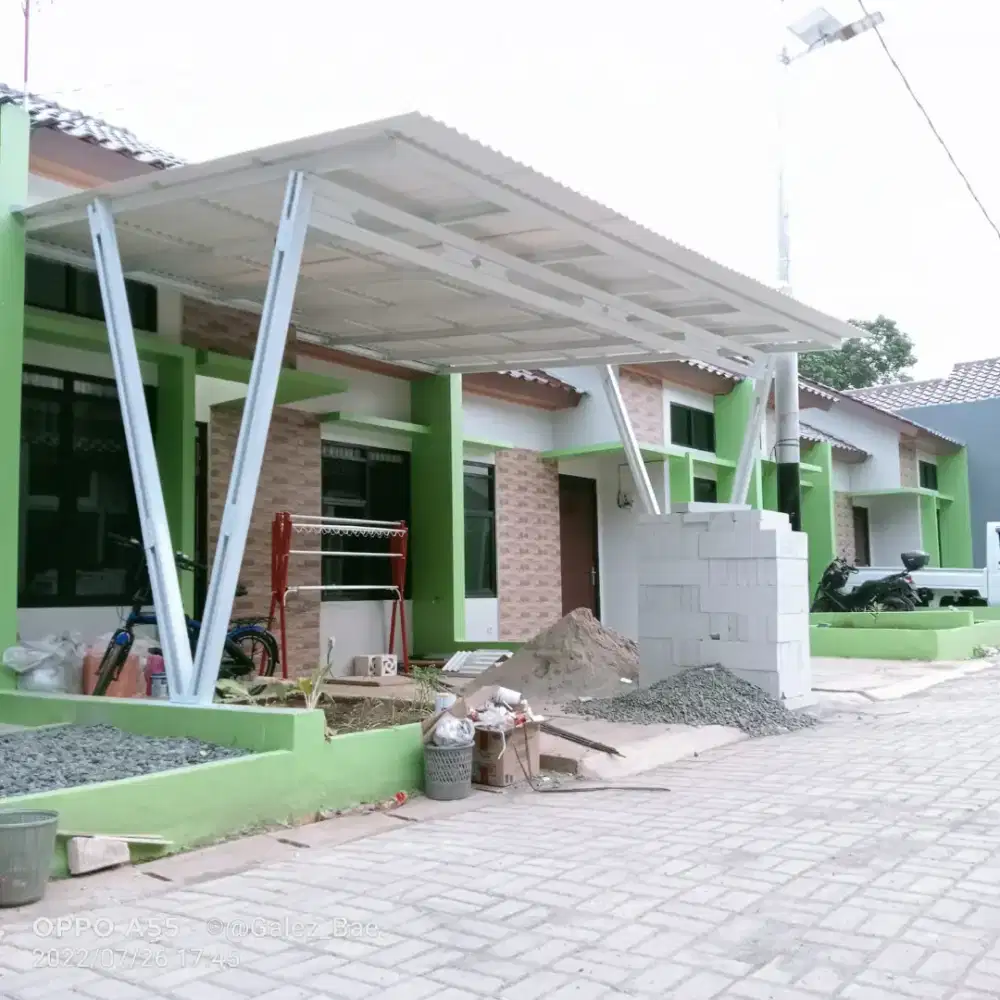 Kanopi alderon tiang v cet putih