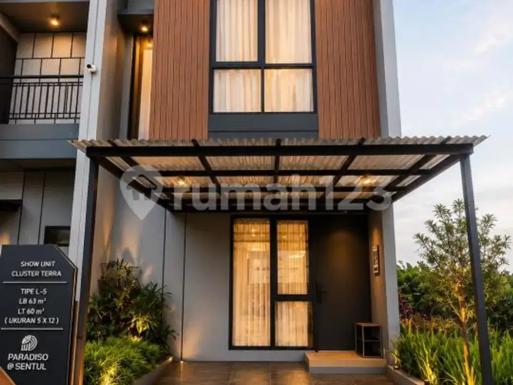 Dijual Rumah Cantik Asri di Paradiso Sentul Bogor Tipe Parva L5
