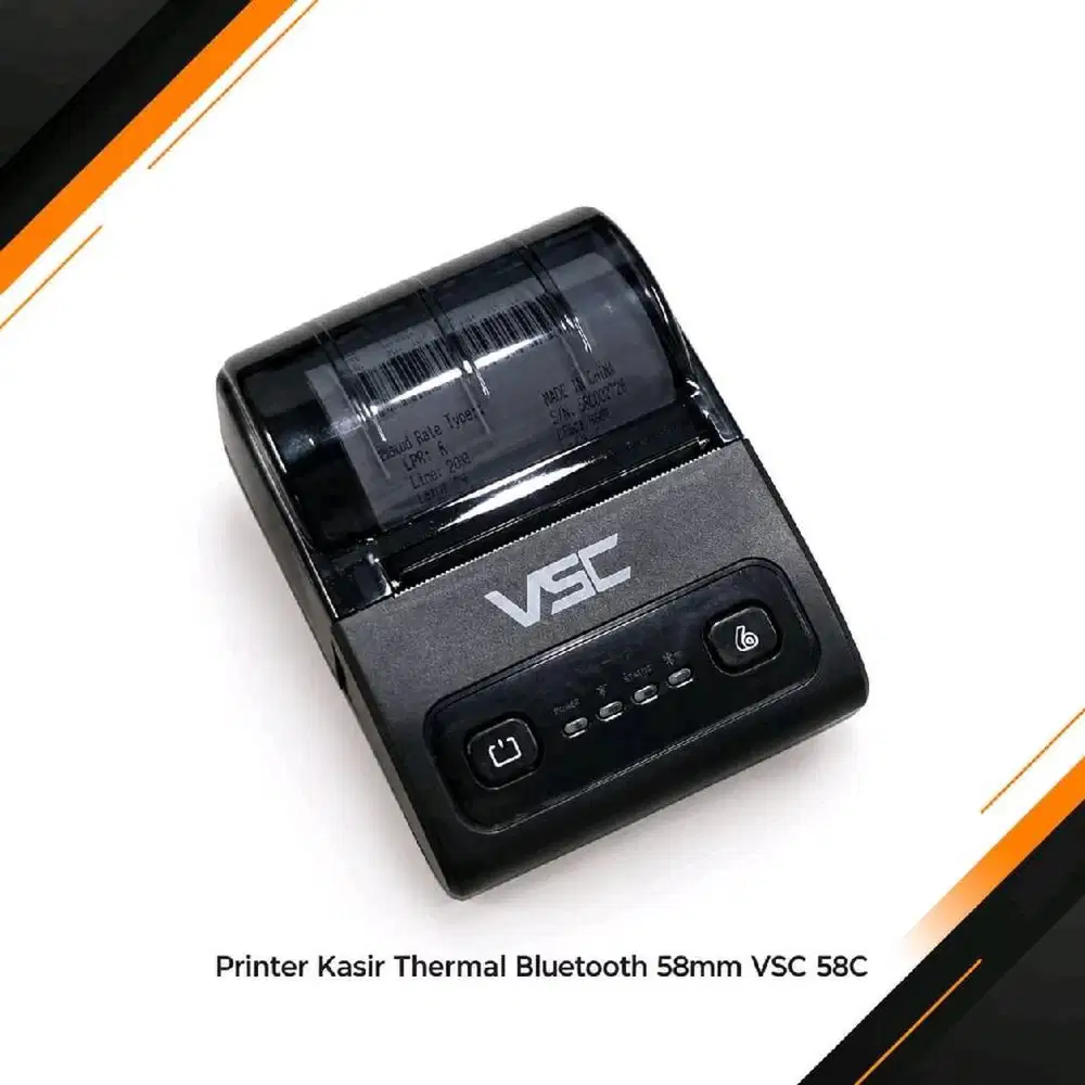 PRINTER thermal BLUETOOTH VSC MP-58C 58MM hitam SUPPORT MOKA