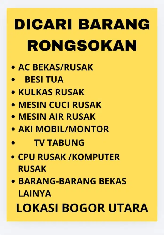 Di cari barang bekas