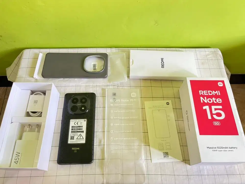 XIAOMI REDMI NOTE 15 5G 8/256 LIKE NEW TERAWAT FULLSET ORIGINAL