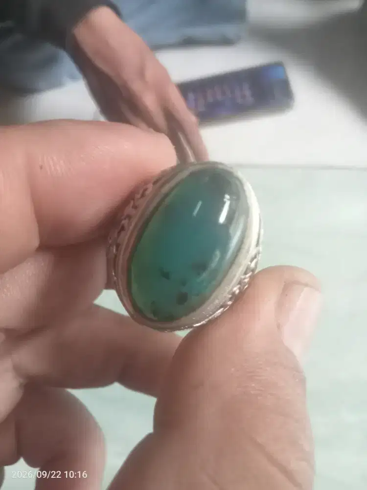 Cincin batu natural bacan doko,,batunya lumayan besar