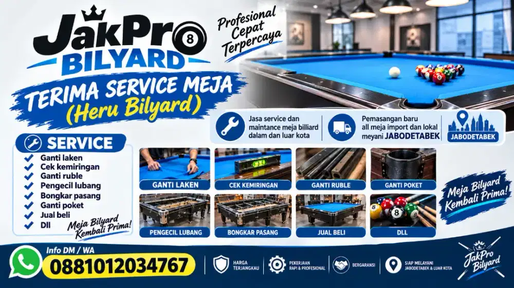 TEKNISI MEJA BILYARD SERVIS DAN MAINTENANCE