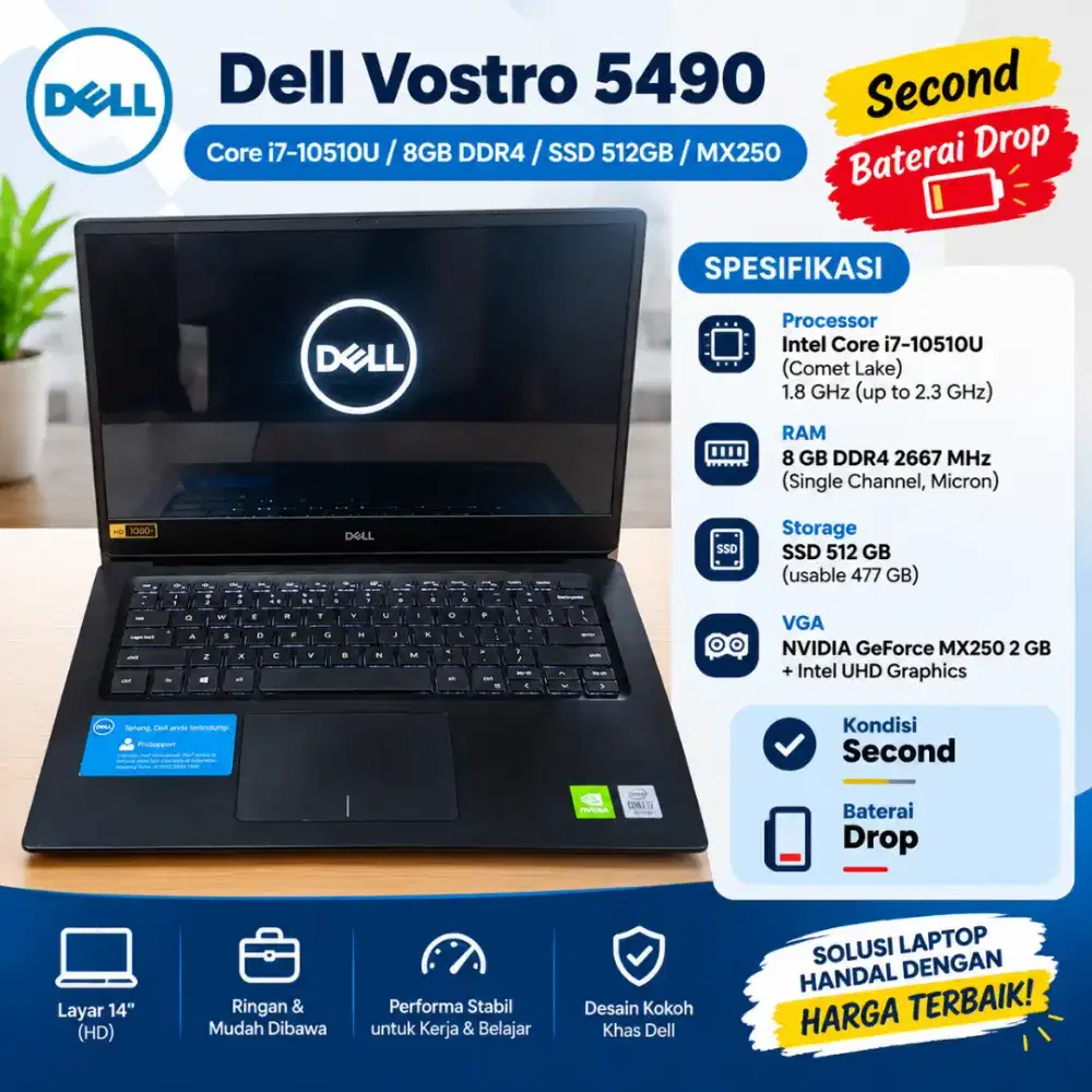 Laptop Dell Vostro 5490 i7 gen 10