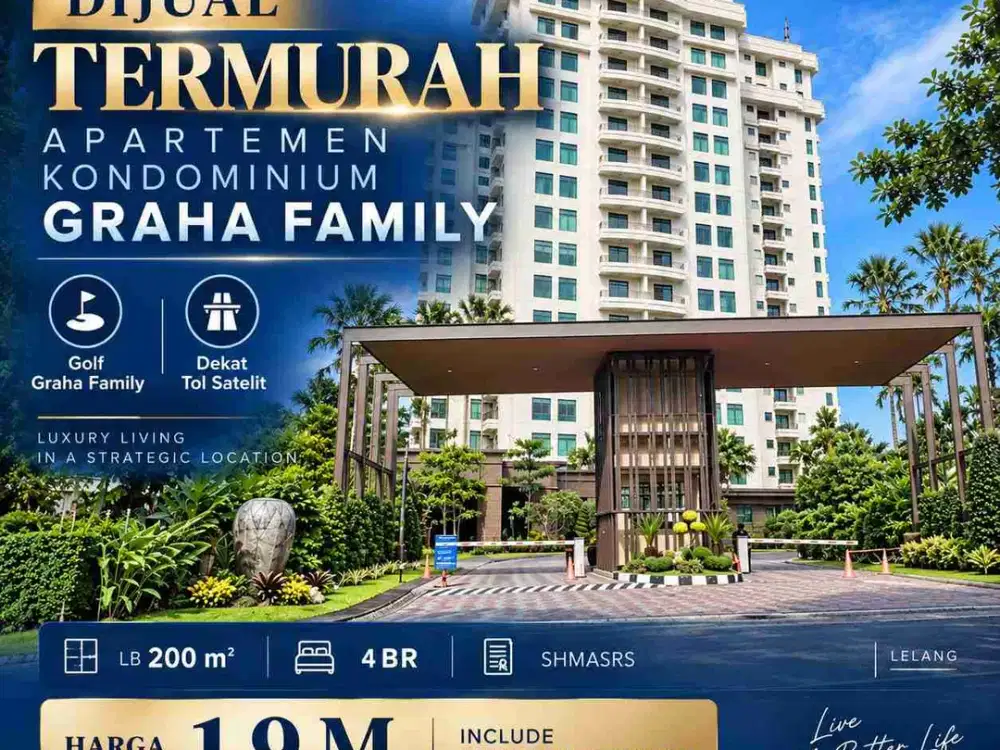 Dijual Termurah Lelang Apartemen Kondominium Graha Family 4BR