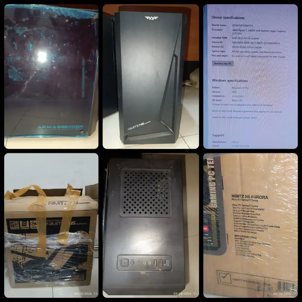 Komputer AMD Reyzen 5  3400G, 8 / 1 tera