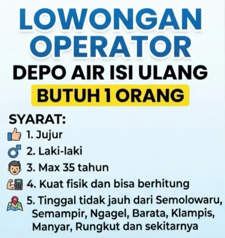 Lowongan air isi ulang