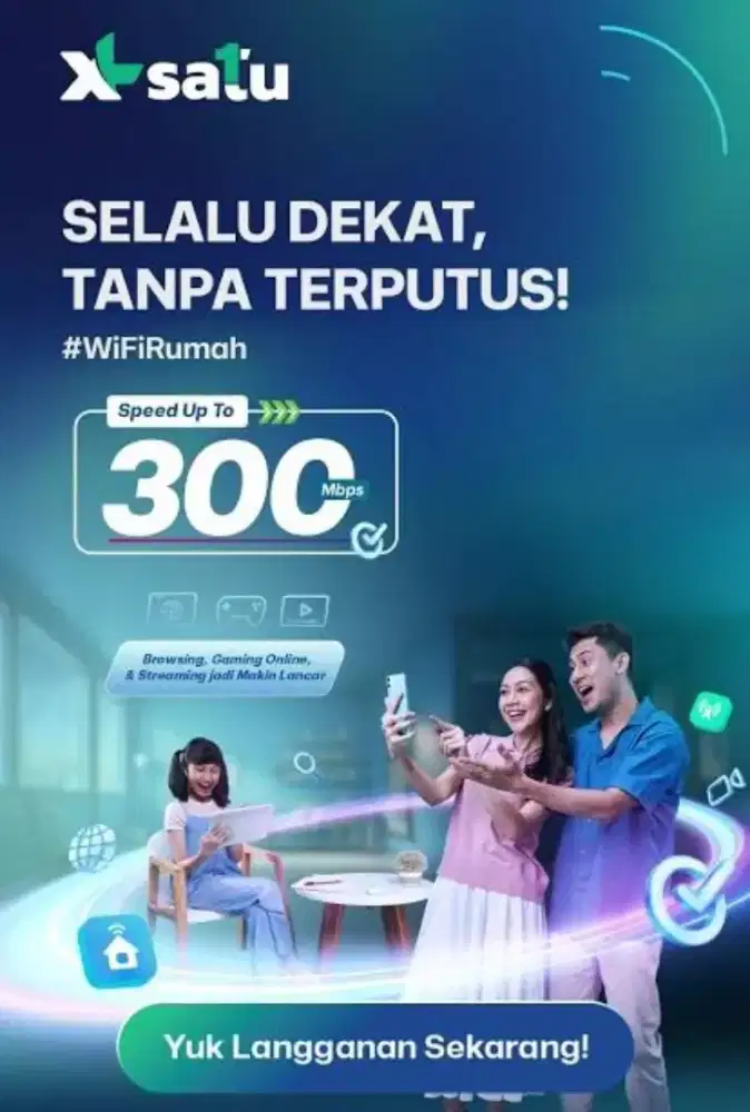 KONTOR RUMAH PASANG XL SATU WIFI INTERNET CEPAT TANPA KUOTA NO FUP